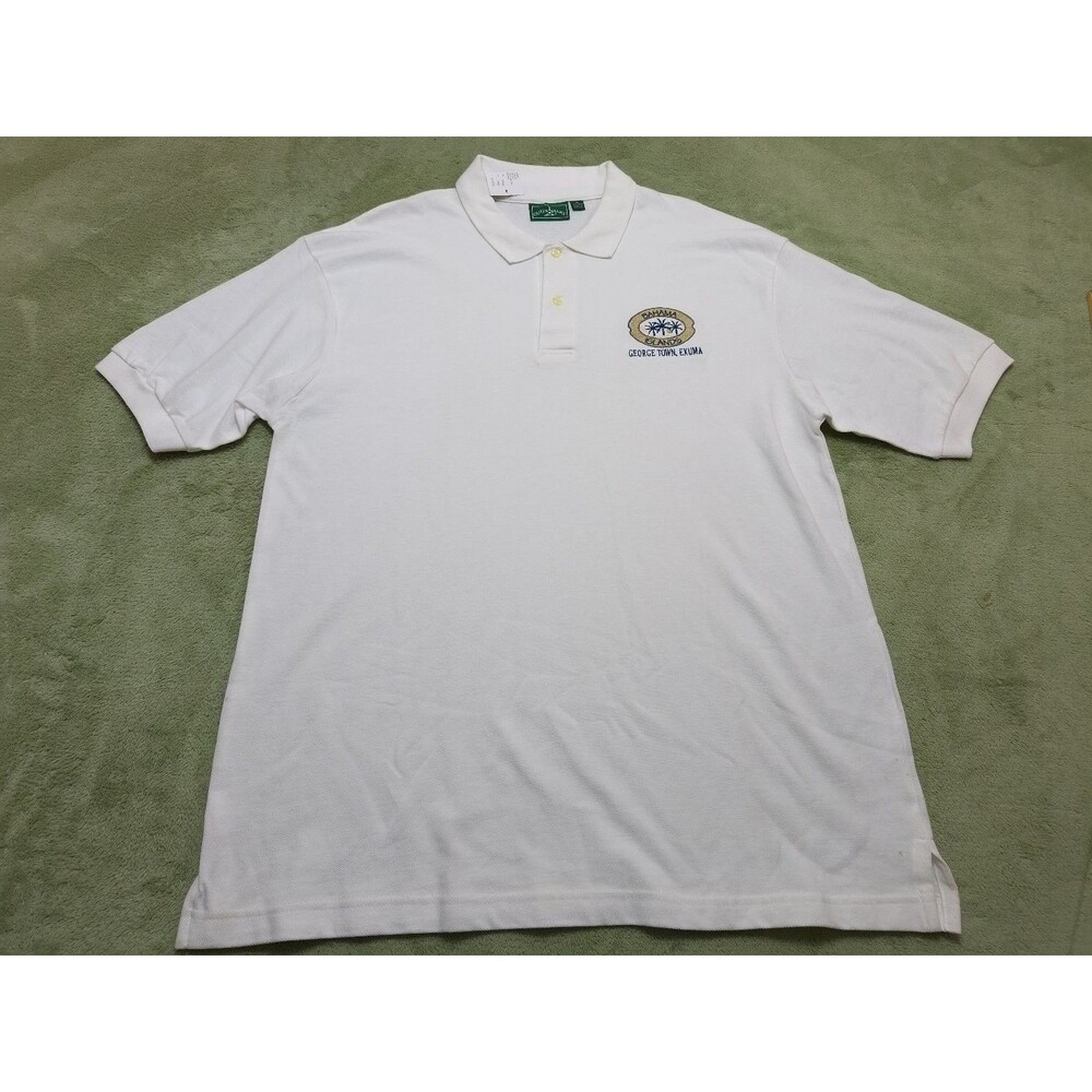 Outer Banks Polo Shirt Men's XL White 100% Cotton Embroidered
